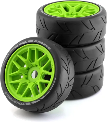 Miniatura 8 de Lifehead 1/8 Escala 4.055 in Diámetro Exterior RC Flat Track Car Rally Coche Neumáticos y llantas para HPI WR8 HSP Hobao ARRMA Redcat Losi Kyosho