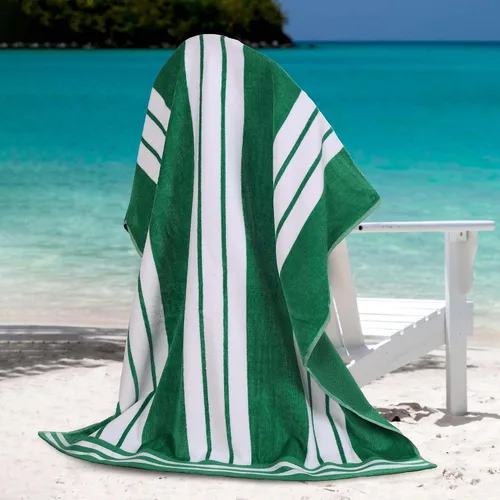 Miniatura 33 de Superior Juego de toallas de playa de algodón de gran tamaño de 4 piezas, toallas absorbentes para baño, playa, piscina, natación, adultos, niños