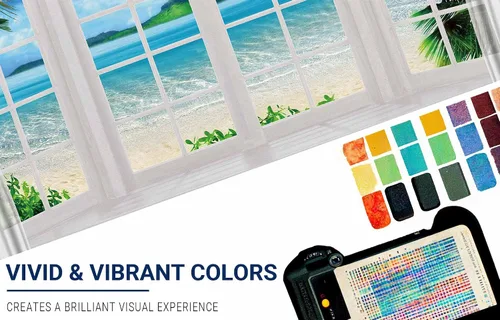 Miniatura 4 de Allenjoy Fondo de ventana de playa de verano de 8 x 6 pies, telón de fondo hawaiano tropical para fotografía, isla del océano, hojas de palma, Luau