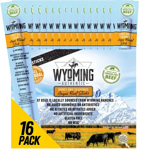 Miniatura 9 de Wyoming Palitos de carne 100% alimentados con pasto – 4 veces cada sabor – Humo de nogal vaquero, jengibre salvaje y jalapeño original – Snacks
