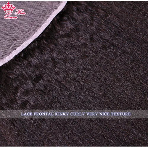 Miniatura 5 de Productos Pre-plucked brasileño rizado recto encaje frontal cierre con pelo de bebé virgen humano Yaki pelo recto natural (12 pulgadas)