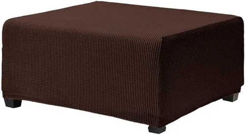 Miniatura 13 de Fundas otomanas elásticas de jacquard suave, fundas otomanas rectangulares de almacenamiento para reposapiés, protector de muebles de sala de estar