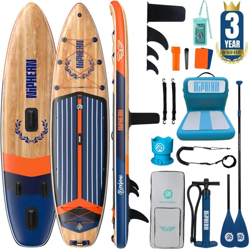 Miniatura 22 de Niphean Tabla de remo inflable (extra grande) para 2+1 personas/familia, capacidad de 500 libras, tabla de remo con accesorios de SUP, tabla de remo