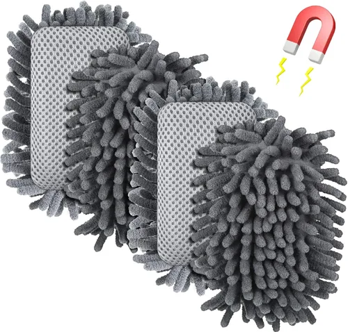 Miniatura 9 de Epakh 4 borradores magnéticos de borrado en seco, borrador magnético de microfibra lavable para uso doméstico y oficina (azul)