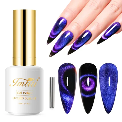 Miniatura 70 de Esmalte de uñas de gel con purpurina, 0.5 fl oz, color rosa brillante, de remojo, con LED, UV, kit de esmalte de uñas de gel para manicura en salón