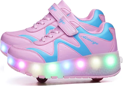 Miniatura 7 de AIkuass Zapatos con ruedas LED y USB recargables, zapatillas de patinaje con luces para niños y niñas