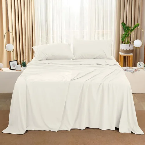 Miniatura 395 de Utopia Bedding Juego de sábanas Queen – Sábanas de 4 piezas para cama tamaño Queen, microfibra suave y transpirable, incluye 1 sábana bajera, 1 Gris