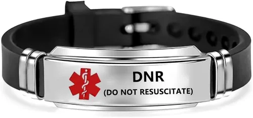 Miniatura 9 de NanMuc Pulsera de identificación de alerta médica roja de primeros auxilios de emergencia grabada con láser Alerta de salud ajustable pulsera
