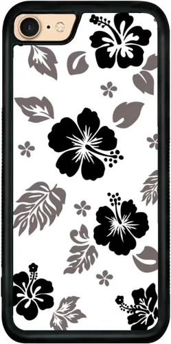 Miniatura 54 de Funda para iPhone 8 Plus y iPhone 7 Plus, linda funda Kawaii azul hibisco hawaiano floral estética floral para niñas preppy mujeres