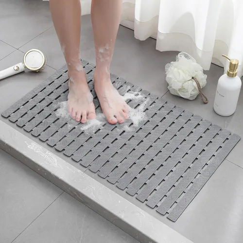 XIYUNTE Tapete de ducha antideslizante para bañera, tapete de baño de PVC de 27 x 16 pulgadas, tapete de ducha antideslizante para ducha interior,