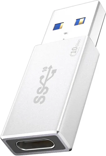 Miniatura 10 de Adaptador USB a USB C de doble cara de 10 Gbps, adaptador tipo C hembra a USB 3.2 macho, carga rápida de 60 W para iPhone 16 15 14 Plus Pro Max