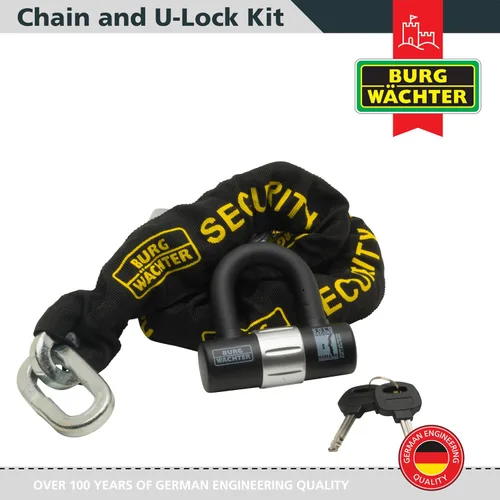 Miniatura 6 de Burg-Wachter - Cadena de seguridad para bicicleta (0.472 in, 0.472 in), color negro, 3.3 ft