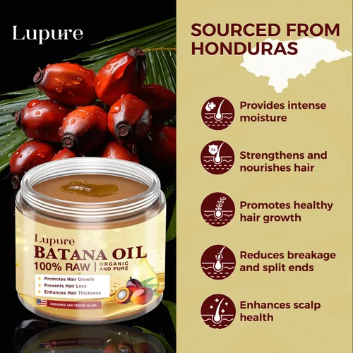 Miniatura 2 de Lupure Aceite de batana para el crecimiento del cabello: Aceite de batana 100% crudo puro orgánico y natural para el crecimiento del cabello