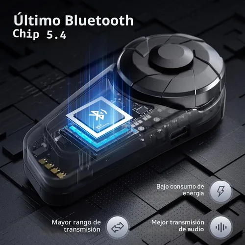 Miniatura 2 de Fodsports FX-S auriculares Bluetooth para motocicleta V5.4, sistema de comunicación de intercomunicador para casco de 2 vías con IP67 impermeable