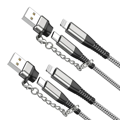 Miniatura 8 de Apple - Paquete de 2 cables de carga rápida USB tipo C a Lightning para iPhone 14/13, certificado MFI, cable de carga de 6 pies de largo para iPhone