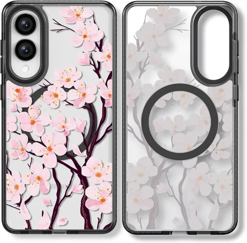 Miniatura 101 de Rosarnnah Funda compatible con Samsung Galaxy S24 Ultra, bonita estética, a la moda, divertida funda con estampado de gatito y gato, duradera a