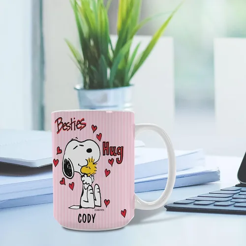 Miniatura 4 de Current Peanuts Best Friend - Taza personalizada para el día de San Valentín, cerámica, capacidad de 15 onzas, bonitas tazas de personajes, añade un