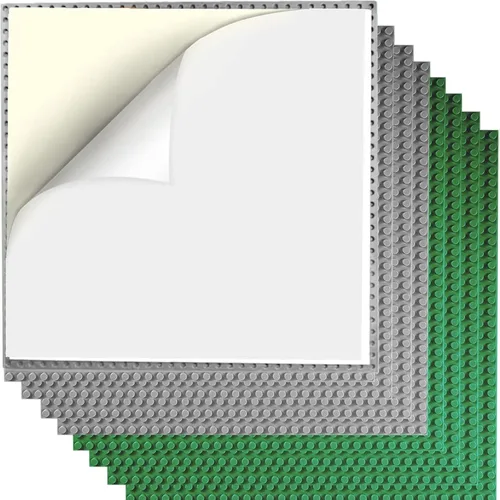Miniatura 12 de Paquete de 6 placas base clásicas para construcción de ladrillos de construcción, 100% compatibles con las principales marcas, placas base de 10 x