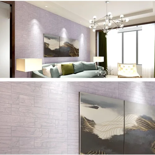 Miniatura 4 de ECYC Ltd 1 panel de pared de espuma 3D de 23.62 x 23.62 pulgadas, autoadhesivo, impermeable, para sala de estar, dormitorio, fondo de televisión