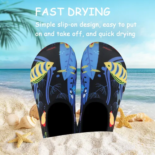 Miniatura 5 de ANLUKE Zapatos de agua para niños y niñas, calcetines acuáticos descalzos, de secado rápido, para playa, natación, deportes al aire libre, zapatos
