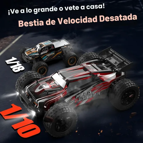 Miniatura 2 de DEERC 9206E DIY Carcasa Extra - Auto RC grande a escala 1:10, 30+ mi/h, auto de control remoto de alta velocidad grado hobby para adultos y niños