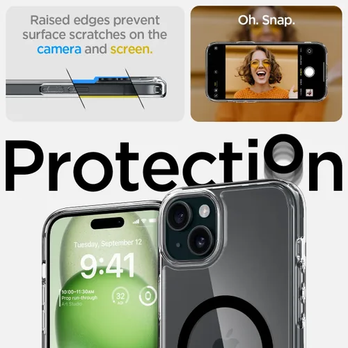 Miniatura 425 de Spigen Funda para iPhone 13 Mini, ultra híbrida MagFit [antiamarilleo] [compatible con Magsafe] - Transparente