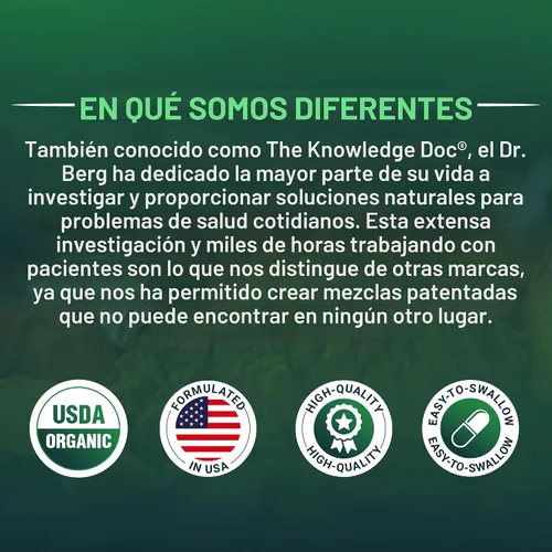 Miniatura 9 de Dr. Berg's Greens Superfood Tabletas de verduras crucíferas – Suplementos vegetales para adultos con 11 fitonutrientes súper verdes – Tabletas