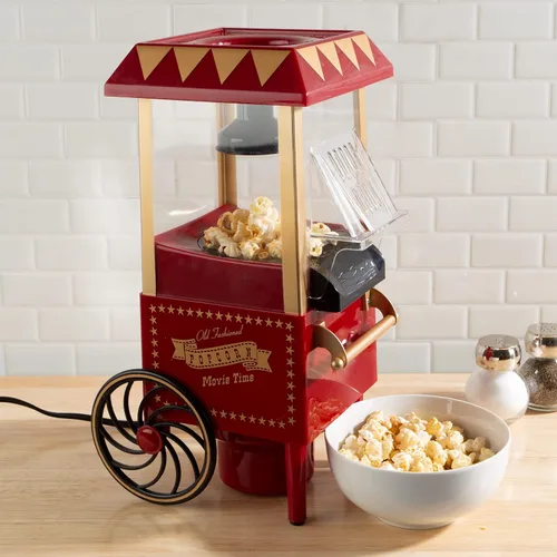 Miniatura 7 de Máquina de Palomitas de Aire - Máquina para Hacer Palomitas de Aire Caliente - Máquina de Palomitas de Mostrador de 6 Tazas Estilo Vintage Sin