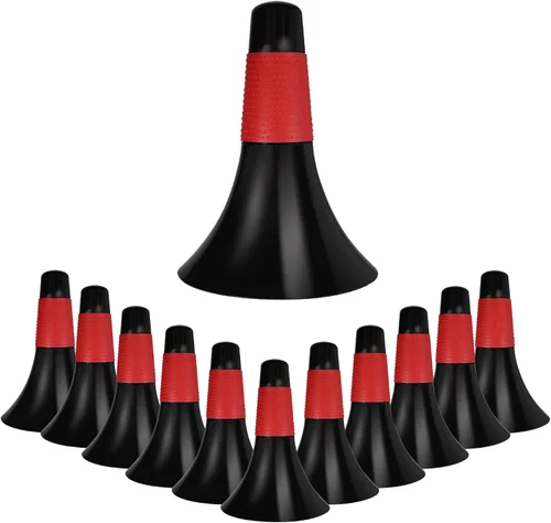 Miniatura 8 de 12 conos de entrenamiento deportivo de 9 pulgadas de agilidad de plástico para patinaje con bolsa de transporte para niños, práctica de baloncesto
