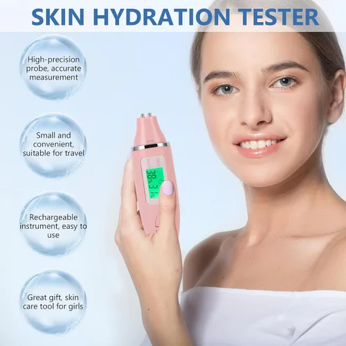 Miniatura 9 de Semme Probador de hidratación de la piel, analizador profesional de la máquina, sensor digital de aceite de piel, analizador probador de aceite