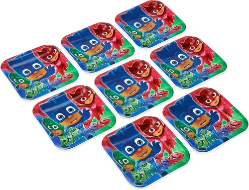 Miniatura 2 de American Greetings PJ Masks - Platos de postre de papel, 8