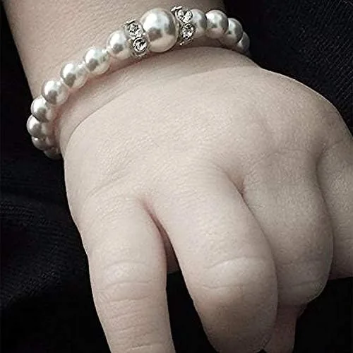 Miniatura 2 de Crystal Dream - Pulsera elegante de plata de ley con perlas de imitación blancas Swarovski (b131)