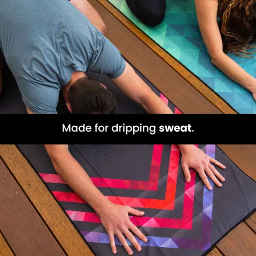 Miniatura 8 de Toalla de yoga con agarre de yoga, toalla antideslizante para esterilla de yoga caliente con bolsillos en las esquinas, agarre antideslizante