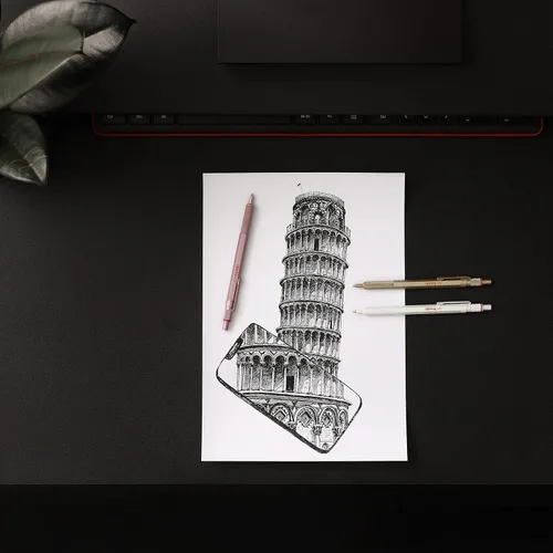 Miniatura 12 de Rotring Bolígrafo metálico 600, punta media, tinta negra, barril dorado, recargable, 1 unidad (paquete de 2)