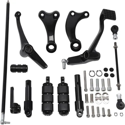 Miniatura 5 de XMT-MOTO Fit forward Controls Kit completo de clavijas, palancas y varillajes para Harley Sportster 2004-2013