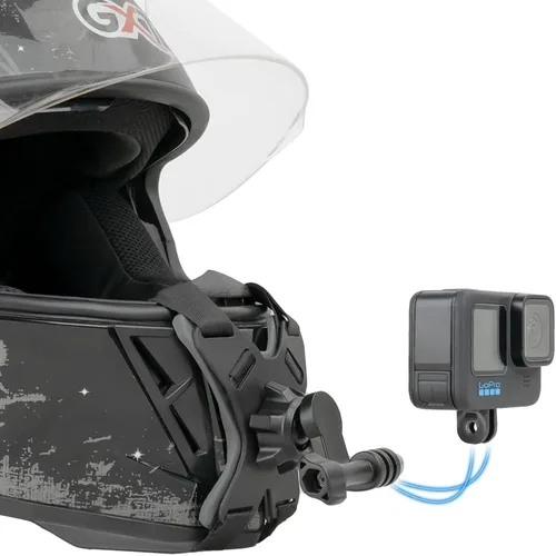Miniatura 8 de Soporte ajustable para casco de motocicleta compatible con GoPro Hero 13/12/11/10/9/8, DJI Action 5 Pro/4/3, AKASO y más (GY-01)