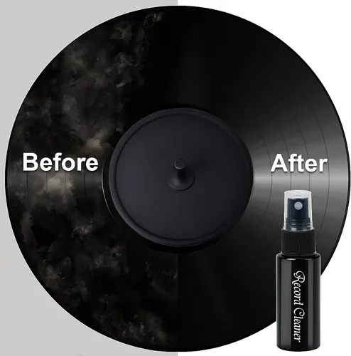 Miniatura 4 de OPULA Kit completo de limpieza de discos de vinilo 7 en 1, solución limpiadora de discos de vinilo, cepillo de terciopelo, cepillo de microfibra