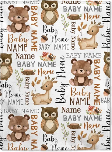 Miniatura 24 de FLOCHIL Manta de bebé personalizada para niños, manta de bebé personalizada con nombre, manta de bebé occidental personalizada, regalo para baby