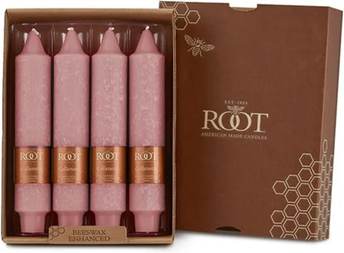 Miniatura 17 de Root Candles Velas de Cena Sin Aroma Juego de Velas en Caja de Mezcla Premium de Cera de Abeja, 9 Pulgadas, Rosa Polvoriento, 4 Unidades Rosa