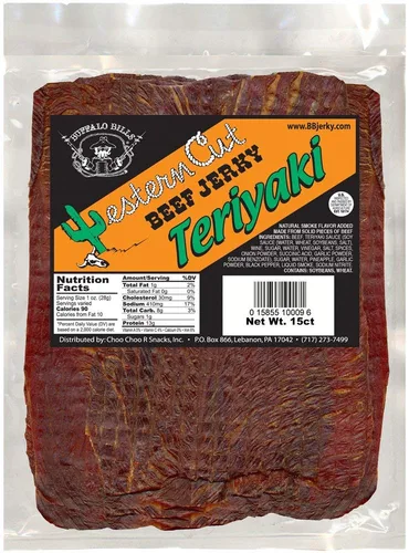 Miniatura 8 de Buffalo Bills 18oz Black Pepper Western Cut Big Slab Beef Jerky (15 losas de carne seca por bolsa)