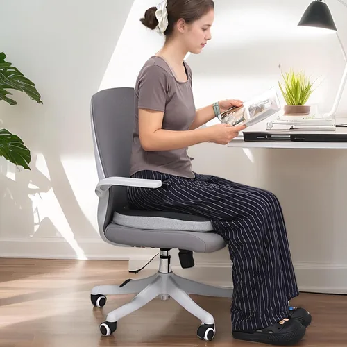 Miniatura 6 de GOFORIT Cojín de asiento de espuma viscoelástica moldeada, diseño de espuma de doble capa, cojín ergonómico para aliviar el dolor de ciática