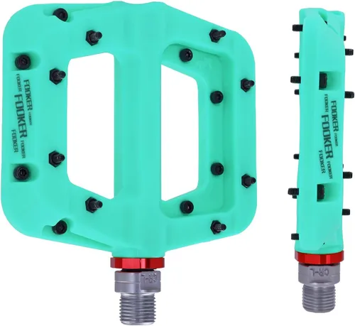Miniatura 4 de FOOKER Pedales MTB para bicicleta de montaña, 3 rodamientos, antideslizantes, ligeros, de fibra de nailon, pedales de plataforma de bicicleta