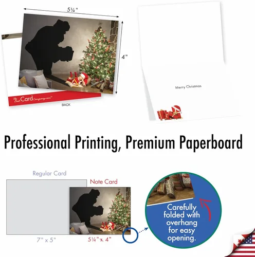 Miniatura 6 de The Best Card Company - 10 tarjetas navideñas de Santa con sobres - Juego surtido en caja, tarjetas navideñas para niños (4 x 5.12 pulgadas)