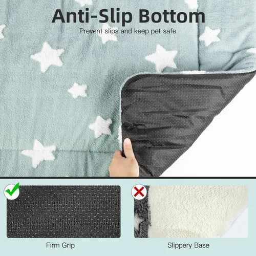 Miniatura 4 de Mora Pets Almohadilla para jaula para perros, alfombra para jaula de perrera para perros pequeños, lavable, bonita cama de estrella para mascotas