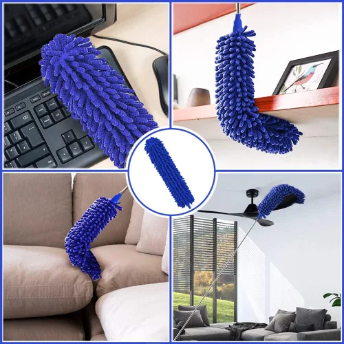 Miniatura 4 de Buysenton Plumero de microfibra, 8 plumeros con poste de extensión telescópico de 100 pulgadas, plumeros reutilizables y flexibles, plumeros ligeros