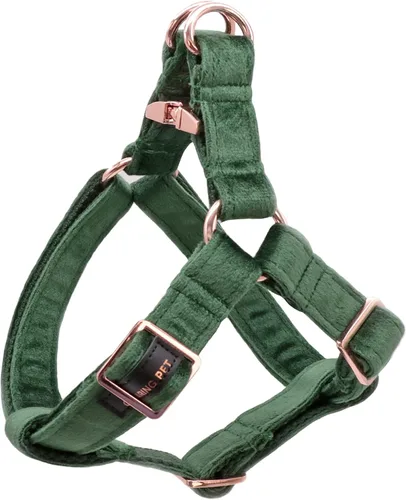 Miniatura 15 de ARING PET Arnés halter para perro, arnés de terciopelo para perro, arnés halter para perro sin tirones, arnés ajustable resistente para perros Verde