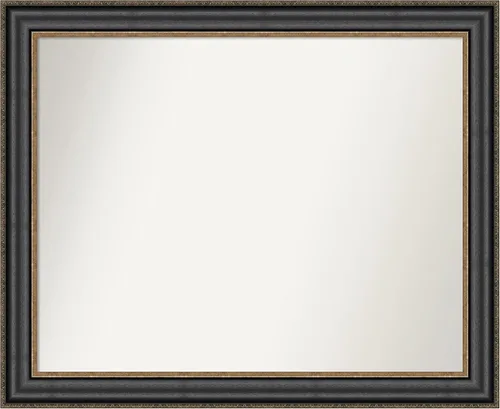 Miniatura 490 de Amanti Art Espejo personalizado, espejo de baño negro puente, espejo de pared o espejo de tocador de baño sobre el fregadero (26 x 26 pulgadas)