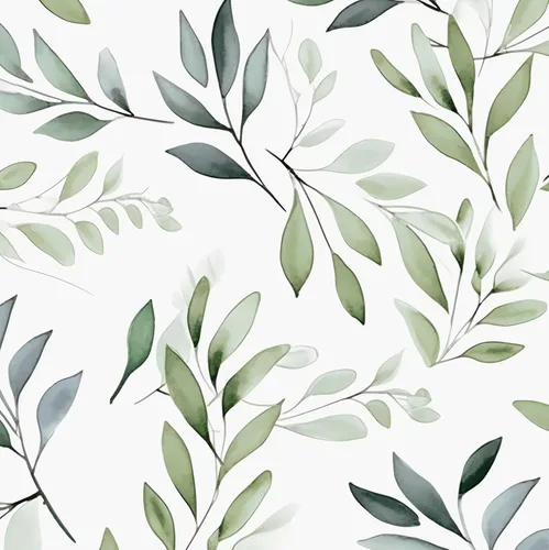 Papel pintado verde de despegar y pegar, 17.5" x 118" Papel de contacto de hojas de salvia y oliva, papel pintado botánico moderno de verde para