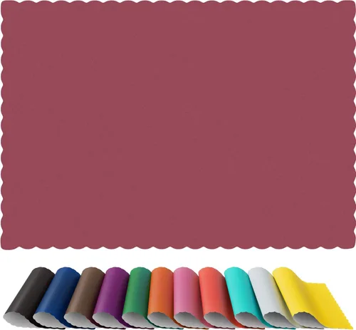 Miniatura 5 de Manteles individuales de papel, desechables, borde festoneado (50, negro)