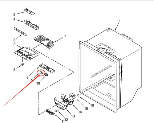 Miniatura 3 de W11043014, W10865849, W10837631, W10745744, W10565137, W10805744 se adapta a la bombilla LED de refrigerador Whirlpool
